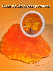 透明新烤地瓜款擠壓黏土,隨著遊玩而變大,減壓黏土玩具 - 黃色 - 查看 6