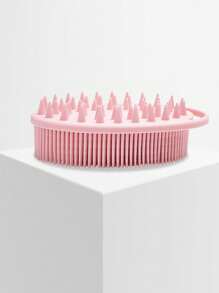 1入組矽膠沐浴刷,淋浴刷,浴刷,去角質身體清潔刷,矽膠身體搓泥巴刷,溫和去角質,易清洗,起泡力佳,長久耐用,適用於浴室,浴缸,馬桶,適用於男人,女人和孩子 - 粉色 - 查看 3