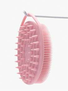 1入組矽膠沐浴刷,淋浴刷,浴刷,去角質身體清潔刷,矽膠身體搓泥巴刷,溫和去角質,易清洗,起泡力佳,長久耐用,適用於浴室,浴缸,馬桶,適用於男人,女人和孩子 - 粉色 - 查看 1