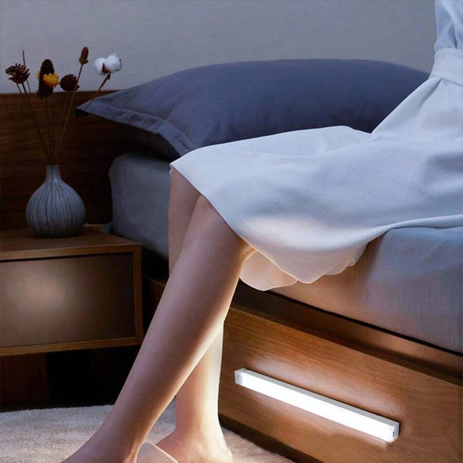 Long Strip Induction Light Human Body Induction Light Led Night Light Kitchen Wardrobe Cabinet Corridor Light - White - View 1