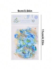 40 miếng dán trang trí hoa đỏ cổ điển, chất liệu dán sổ lưu niệm sáng tạo, chống thấm nước - Đỏ - Xem 2