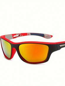 1pc New Sports Glasses Cycling Polarized Fashion Glasses, Driving Fashion Glasses, Running Fishing Golf Umbrella, Ideal Choice For Gift - Blue - View 11