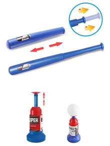 1套棒球發射器玩具套裝,適合健身運動投球機玩具 - 藍色 - 查看 2