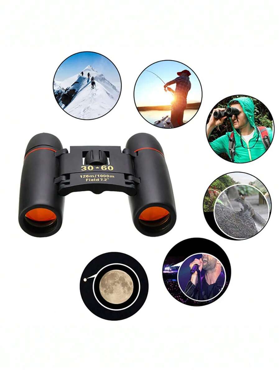 X 60 Ống nhòm 2 mắt Nhỏ bé Nhạc kịch Kính Nọn nhẹ Ống nhòm 2 mắt Gia dụng Không thấm nước Ngoài Đối với Ngoài trời Đi du lịch Săn bắn - màu đen - Xem 1