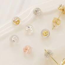 10/30 Pcs Earring Back Plug,   Ear Plug, Earring Base, Round Earring Back Plug, Jewelry Accessories, DIY Handmade Accessories