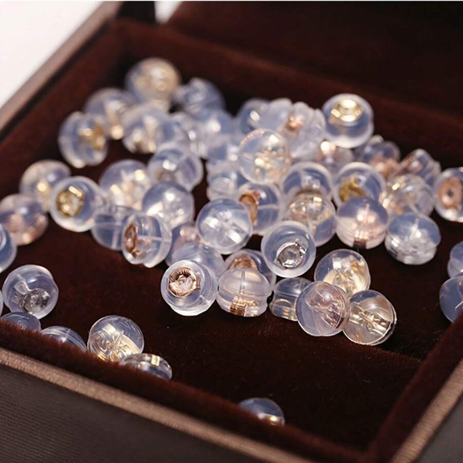 10/30 Pcs Earring Back Plug,   Ear Plug, Earring Base, Round Earring Back Plug, Jewelry Accessories, DIY Handmade Accessories