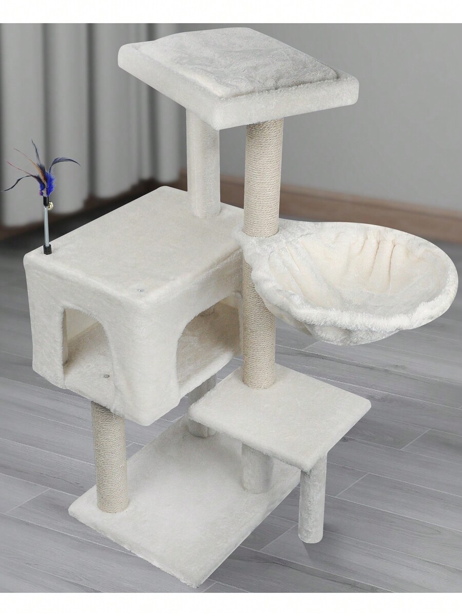 002G Cat Tree Has Scratching Toy With A Ball Activity Centre Cat Tower