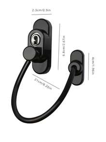 窗戶鎖安全鎖高層防墜推拉限位器窗戶鎖向外防盜扣 - 黑色 - 查看 4