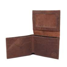 Carteira Masculina Porta CNH Slim Modelo L - Café - Visão 5