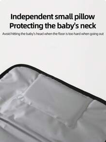 防水尿布更换垫适合户外使用，便携式婴儿尿布垫，可折叠，方便婴幼儿携带，也可作为新生儿尿布袋收纳袋 - 黑色 - 查看 3