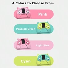 1入手提式遊戲機（帶俄羅斯方塊），迷你教育玩具遊戲機，適用於兒童 - 淺粉紅色 - 查看 8