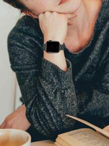 Gầy Thép không gỉ Dây đeo đồng hồ Tương thích với Apple Watch 41mm 40mm 38mm 45mm 44MM 42mm 49mm Thích hợp Đối với Loạt Của phụ nữ Dây đeo đồng hồ - màu đen - Xem 3