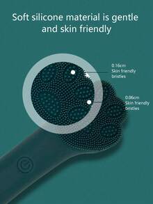 Electric Facial Cleaning Brush Face Exfoliator, Mini Massager, Waterproof And Rechargeable Ultra Hygienic Face Scrubber Sonic Vibrating Spin Cleanser Device Skin Care Tool For Man & Women, Cleaning, Exfoliating And Massaging, Portable Home, School Supplies & Travel Stuff, Black