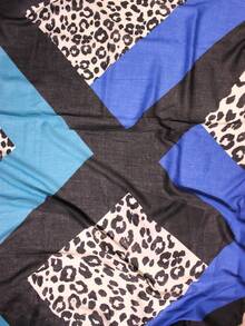 1pc Fashionable Leopard Print Diamond Shaped Scarf Suitable For Daily Wear - Blue - View 7