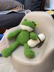 Lindo Juguete De Peluche De Rana De Piernas Largas, Muñeco Relleno, Regalo De Año Nuevo O Cumpleaños - Verde - Ver 3