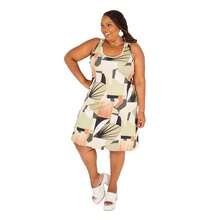 Plus Size Dresses - Amarillo Mostaza - Ver 2
