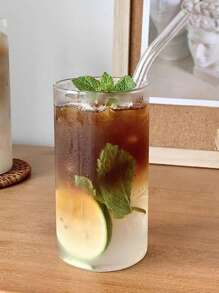 1入組簡約透明圓形直桿咖啡＆茶＆果汁玻璃杯,耐熱,適合早餐 - 無色 - 查看 10