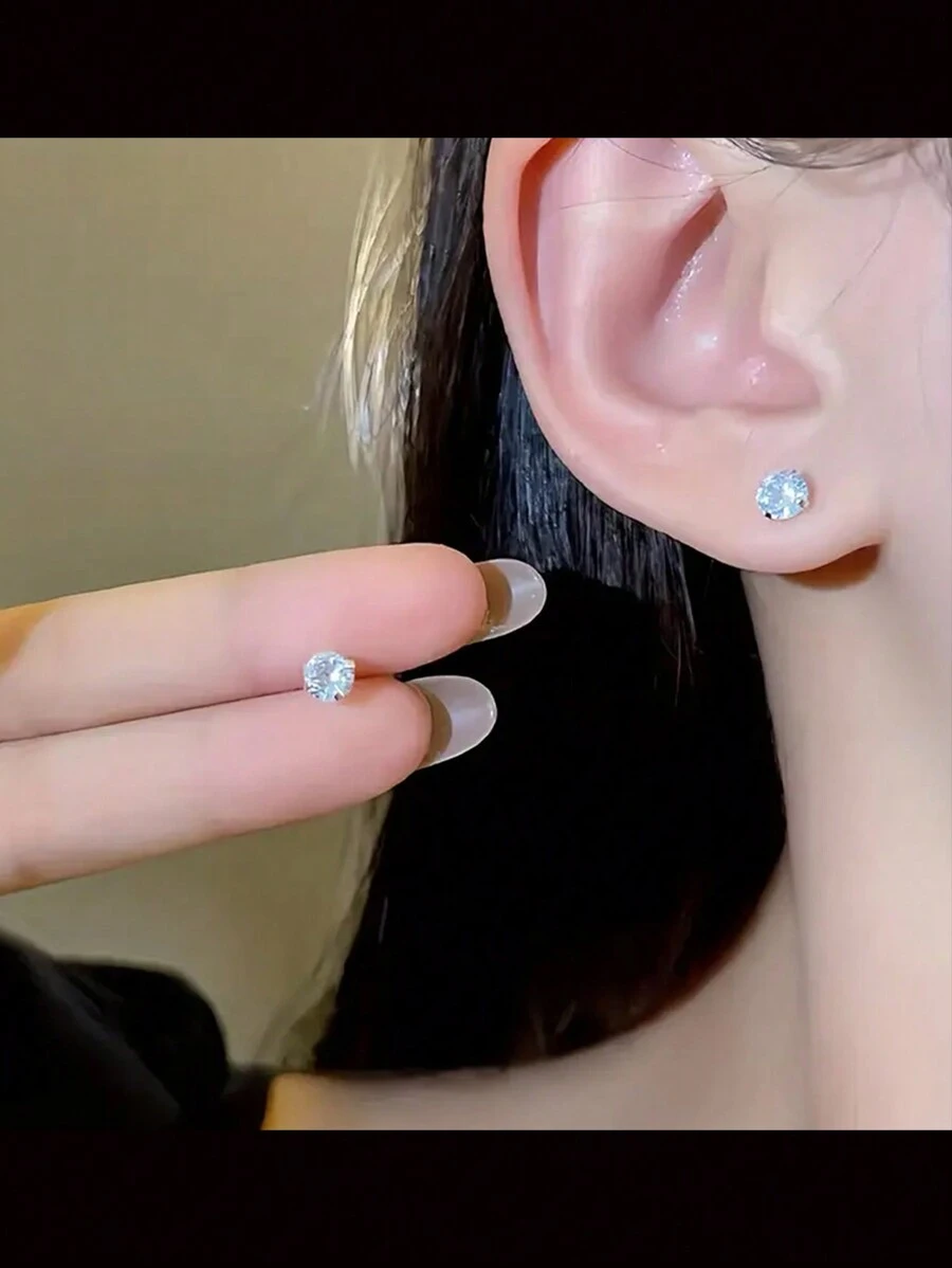 18g*6mm棒長鑲嵌鑽石眉毛穿刺 - 金黃色 - 查看 1
