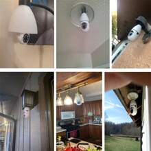 Cámara con foco de seguridad de 360° con visión nocturna Wifi HD para exteriores - Blanco - Ver 7