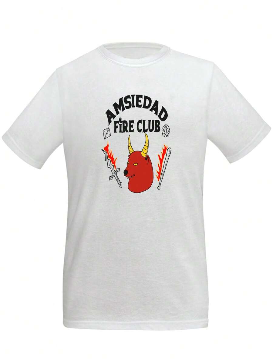 Playera Hombre Aldogon Cheemsfire club cheems fire club - Blanco - Ver 1