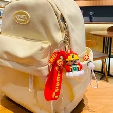 1pc Women's Lucky Little God Of Wealth Keychain Pendant - Lucky Little God Of Wealth - View 4