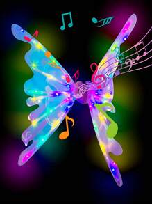 Alas de Hadas Iluminadas con Carga USB y Musicales - Multicolor - Ver 3