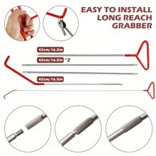 汽車工具汽車窗戶門鎖匙防丟套裝,可充氣的氣墊與長抓手,適用於汽車卡車 - 杏色 - 查看 3