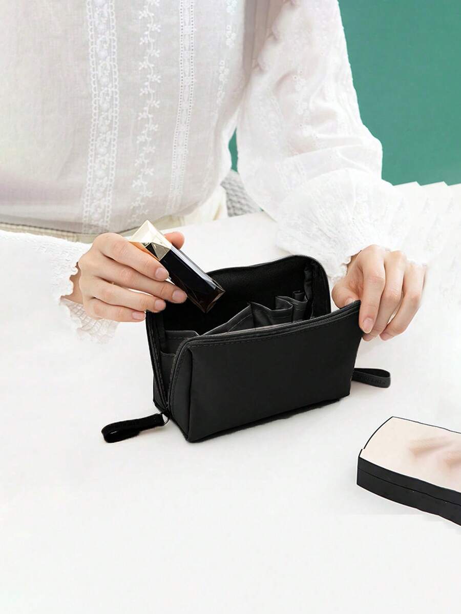 Túi đựng mỹ phẩm nylon chống thấm nước Túi đựng đồ trang điểm Hộp đựng mỹ phẩm thông thường Túi du lịch di động Túi trang điểm Dụng cụ trang điểm Hộp đựng đồ trang điểm Túi đựng đồ trang điểm Túi vệ sinh Túi giặt Phòng tắm Ký túc xá đại học cho phụ nữ Mẹ Mẹ Mẹ Quà tặng cho - màu đen - Xem 1