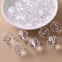 Translucent White Crystal Glass 32 Facets Pineapple Shaped Beads For Handmade Diy Bracelet, Necklace And Clothing Accessories Material - 32-section Ball, Transparent White - View 9