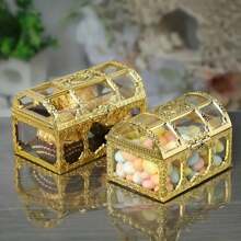 1pc European Style Hollow Out Gold Candy Box, Creative Wedding Favor Box, Silver - Multicolor - View 9