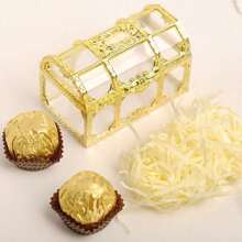1pc European Style Hollow Out Gold Candy Box, Creative Wedding Favor Box, Silver - Multicolor - View 4