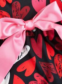 1件宠物狗连衣裙，情人节黑色爱心图案宠物连衣裙，适合小型/中型犬，猫咪服装，情人节宠物装扮，情人节礼物 - 黑色 - 查看 4