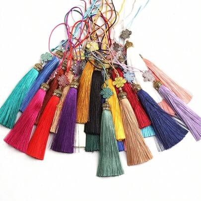 2pcs/Pack Chinese Knot Diy Jewelry Pendant, Zinc Alloy Tassel Charm For New Year Decoration