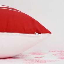 4入組情人節枕套批發,紅色短毛絨印花心形抱枕套,節日裝飾靠墊套,適用於床上/沙發上 - 杏色 - 查看 3