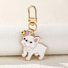 1入組男式寵物紀念標籤鑰匙扣狗頭吊墜,白色馬爾濟斯犬動物搪瓷寵物防護魅力鑰圈,適用於女士手提袋,首飾,男女少年兒童及寵物愛好者禮物 - 多色 - 查看 3