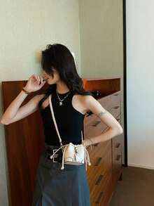 迷你小包单肩包女士时尚单肩包斜挎包经典款适合约会、逛街、出差、商务使用送给女朋友 - 米色 - 查看 2