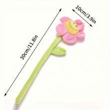 10 Pcs Random Colour Cartoon Sunflower Creative Curtain Buckle Sunflower Flower Bouquet Doll Plush Doll Gift 8 Colors - Multicolor - View 4