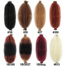 DZfirst Ombre Brown Yellow Spring Afro Twist Crochet Hair 24 Inch Kinky Twist Braiding Hair Extensions Synthetic Spring Twist Crochet Braiding Hair - Ombre - View 9