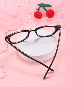 1 件 14-16 岁女孩猫眼眼镜 - 黑色 - 查看 3