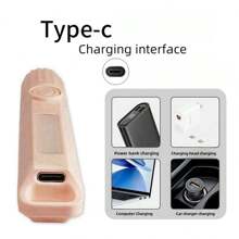 1入迷你LED手電筒，淺藍色，明亮且便攜，口袋大小，配有Type C充電口和電源存儲功能，是露營、戶外活動或緊急情況的理想選擇 - 淺藍色 - 查看 6