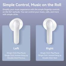 Yisen M84pro Bluetooth Headphones Digital Display With Charging Box Waterproof Headphones And Noise Reduction Sports Headphones - White - View 10