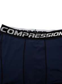 Nam Thể thao Nhanh khô Tập thể dục Quần short Với In thư , Đối với Khỏe mạnh , Ngoài trời Tập huấn - Màu xanh hải quân - Xem 6