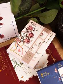 240張多色玫瑰圖案剪貼簿紙,4款玫瑰花日記本,適用於剪貼簿diy,日誌裝飾,學生禮物 - 彩色 - 查看 7