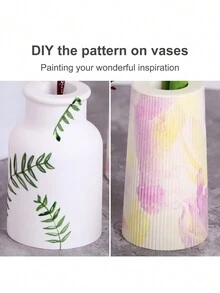 1入diy創意花卉編排矽膠模具,適用於製作石膏和環氧樹脂花瓶裝飾的立體花瓶模具 - 白色 - 查看 4