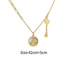 1入新奇設計發揮創意的即時貨幣配件項鍊,時尚的頸圈配件,適合女性佩戴 - 金色 - 查看 5