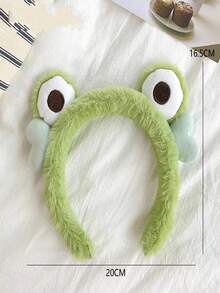 1pc Popular Cartoon Frog Plush Hair Hoop With Big Eyes, Funny Headband For Girls (Random Color) - Random Color - View 2