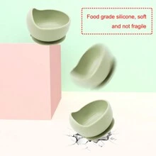 Baby Bowl, Silicone Feeding Tableware With Large Suction Base - Green - View 3
