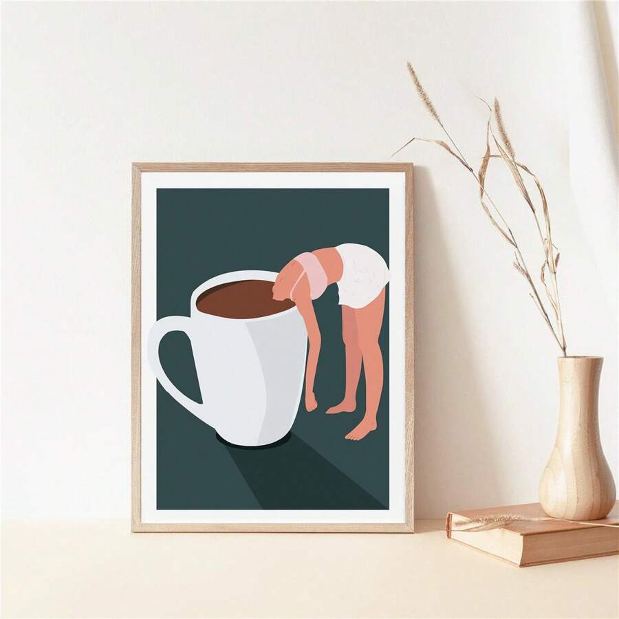 1 幅抽象现代简约创意绘画，客厅、卧室、家居装饰墙面艺术，帆布海报（可选带框） - A(Frameless) - 查看 1