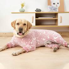 Winter Warm Dog Clothes For Medium And Large Pets, Golden Retriever Pajamas For Home And Anti-Shedding - Baby Pink - View 2