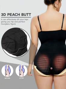 1 Stück Formende Jumpsuit für Frauen, Sexy Jumpsuit, Kleiderfutter, Taille- und Bauchkontrolle, Trägerstil, enge Jumpsuit, Schwarz
